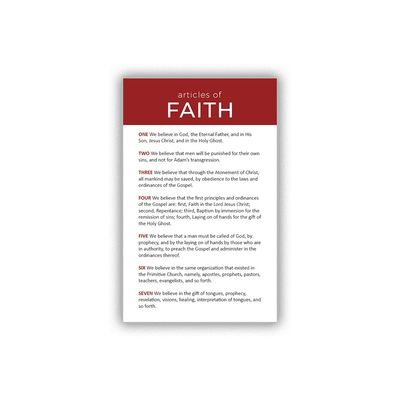 Articles of faith Pocket Cards