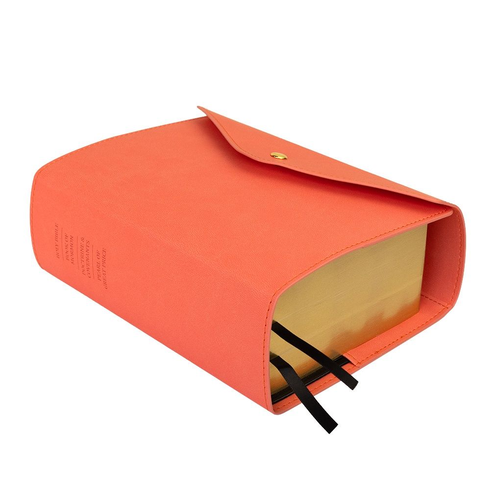 Quad Button Snap Slip Cover - Coral