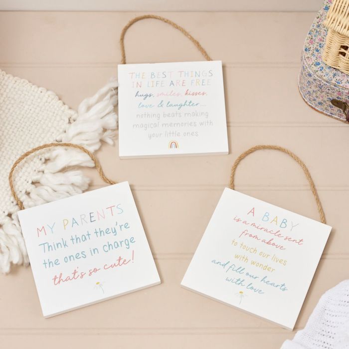 Baby Family Wooden Plaque, Design: A baby
