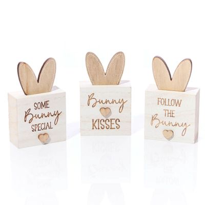 Rustic Bunny Block Ear