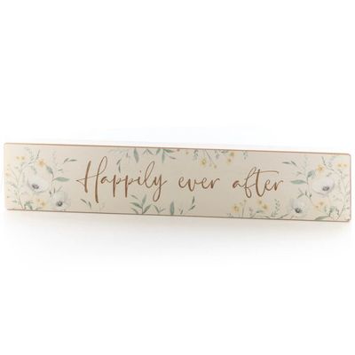 Happily Ever After Engraved Wooden Plaque