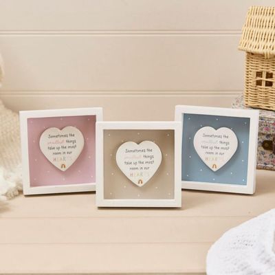 Wooden Frame with Ceramic Heart