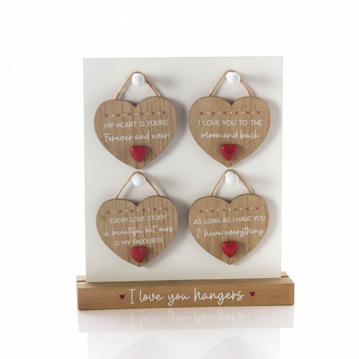 Love Hanging Wooden Hearts, Design: 1