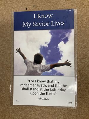 ***PRELOVED/SECONDHAND*** I know my Savior Lives Poster