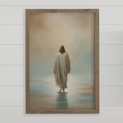 Jesus Christ Walking On Wate- Framed 12x18