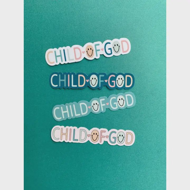 Child of God Sticker, Primary Children Stickers, Colour: white