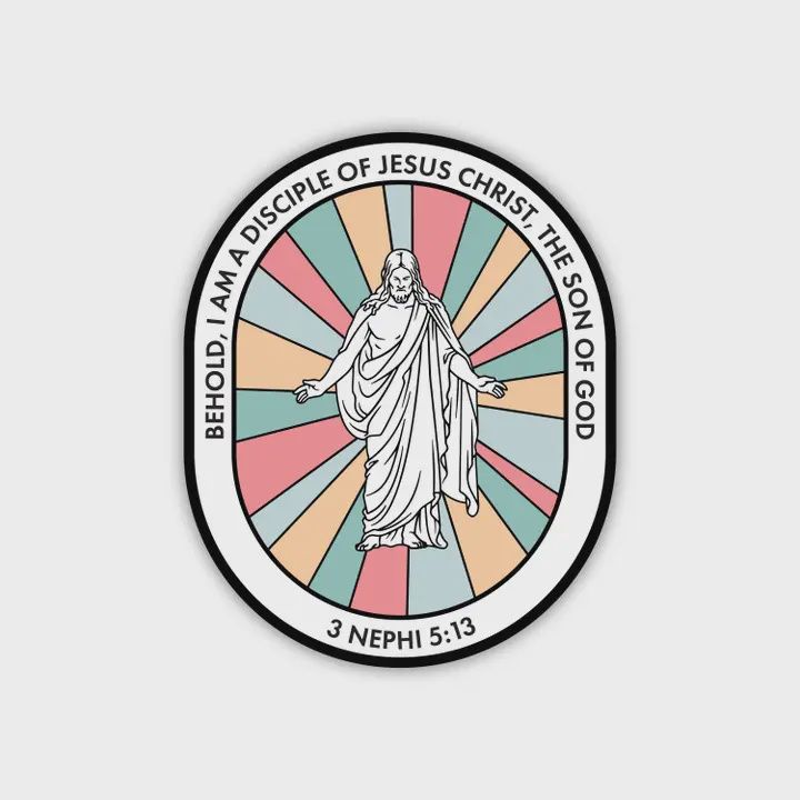 2024 Youth Theme Stickers, Behold I Am A Disciple of Jesus Christ, Colour: Pastel