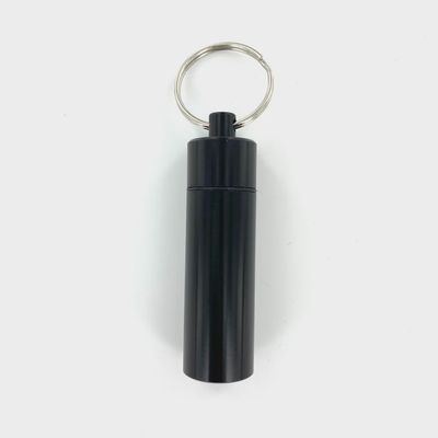 Black Oil Vial Key Ring