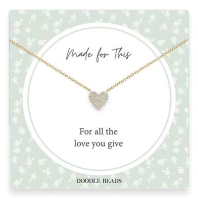 Dainty Pave Heart Necklace