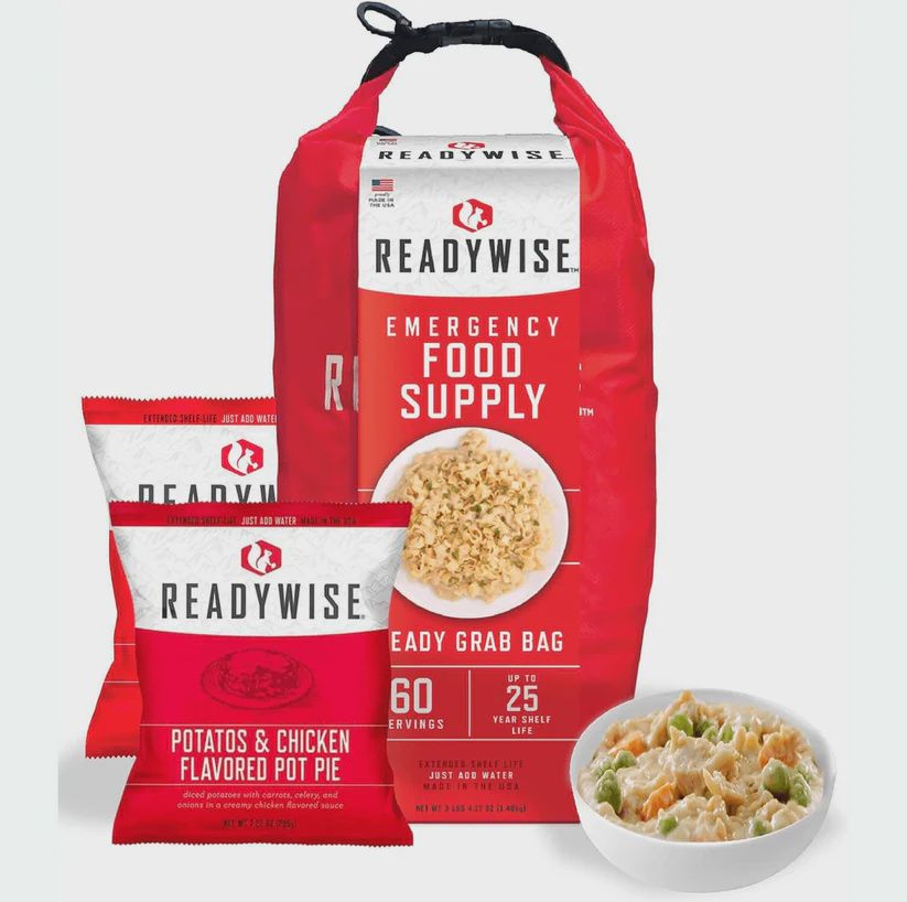 7 Day/60 Serving Emergency Food and Drink Supply in a Grab Bag
