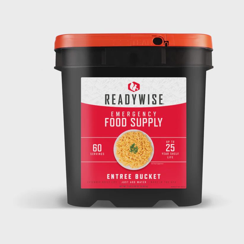 60 Serving Entree, Freeze Dried Meals, Food Storage Bucket LastsUp to 25 Years