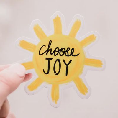Choose Joy Sun, Vinyl Sticker, 3x3 in