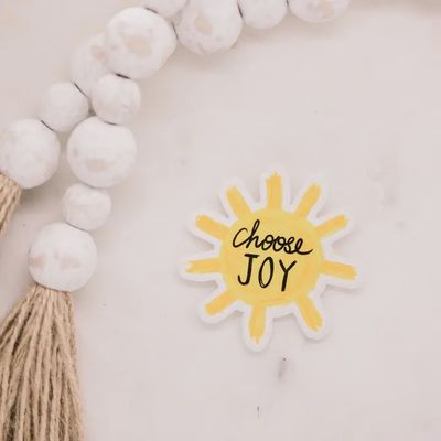 Choose Joy Sun, Vinyl Sticker, 3x3 in