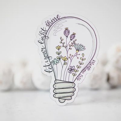 Let Your Light Shine, Christian 3&quot;x3&quot; Magnet