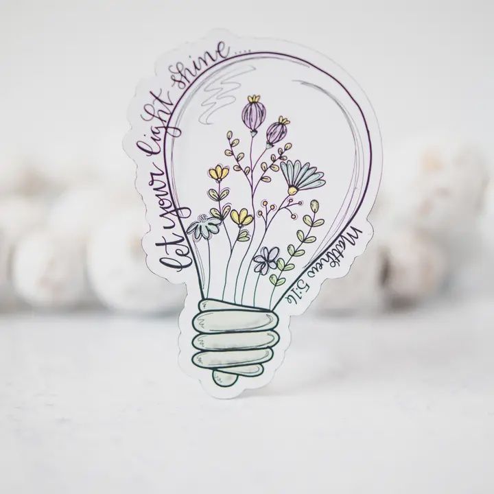 Let Your Light Shine, Christian 3&quot;x3&quot; Magnet