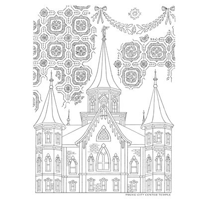 Latter-day Temples Colouring Book