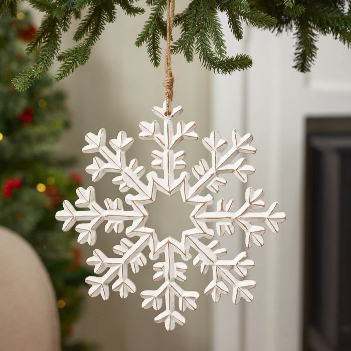 Wooden Hanging Snowflake