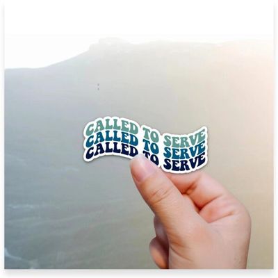 Called to Serve Vinyl Sticker, Wave