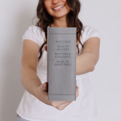 Hand-Bound Simulated Leather Quad - Falcon Gray