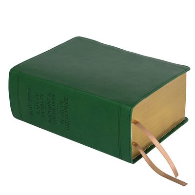 Hand-Bound Simulated Leather Quad - Highland Green