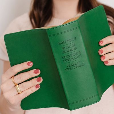 Hand-Bound Simulated Leather Quad - Highland Green