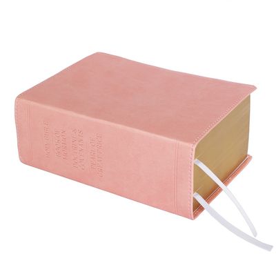 Hand-Bound Simulated Leather Quad - Petal Pink
