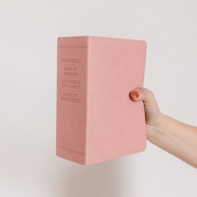 Hand-Bound Simulated Leather Quad - Petal Pink
