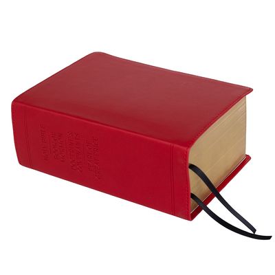 Hand-Bound Simulated Leather Quad - Patriot Red