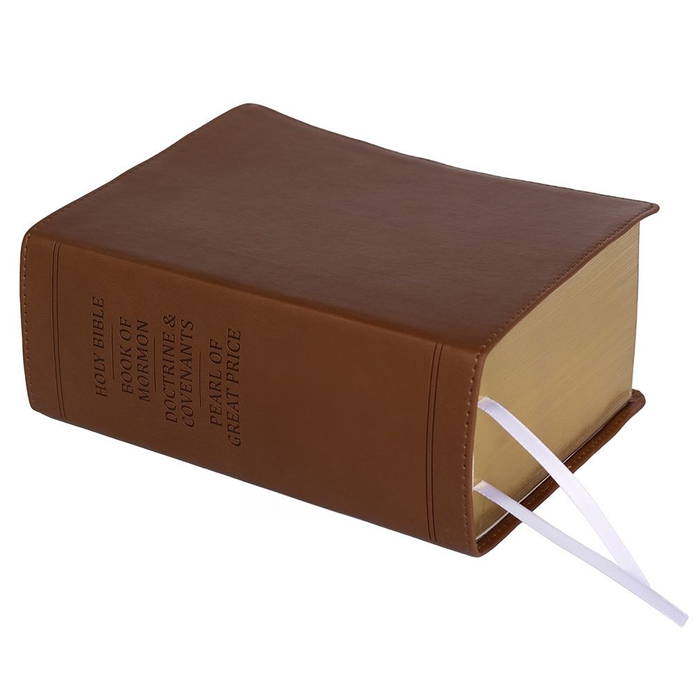 Hand-Bound Simulated Leather Quad - Bark Brown