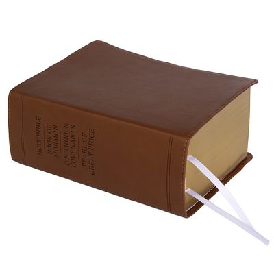 Hand-Bound Simulated Leather Quad - Bark Brown
