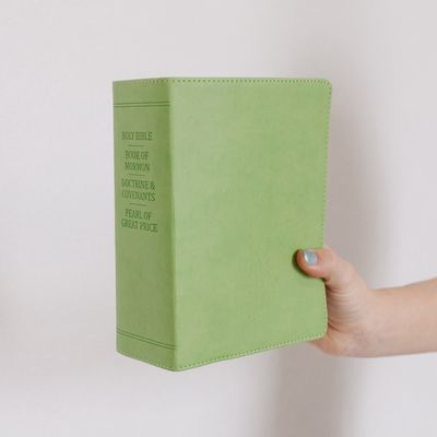 Hand-Bound Simulated Leather Quad - Spring Green