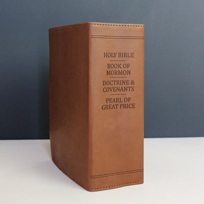 Hand-Bound Simulated Leather Quad - Bark Brown