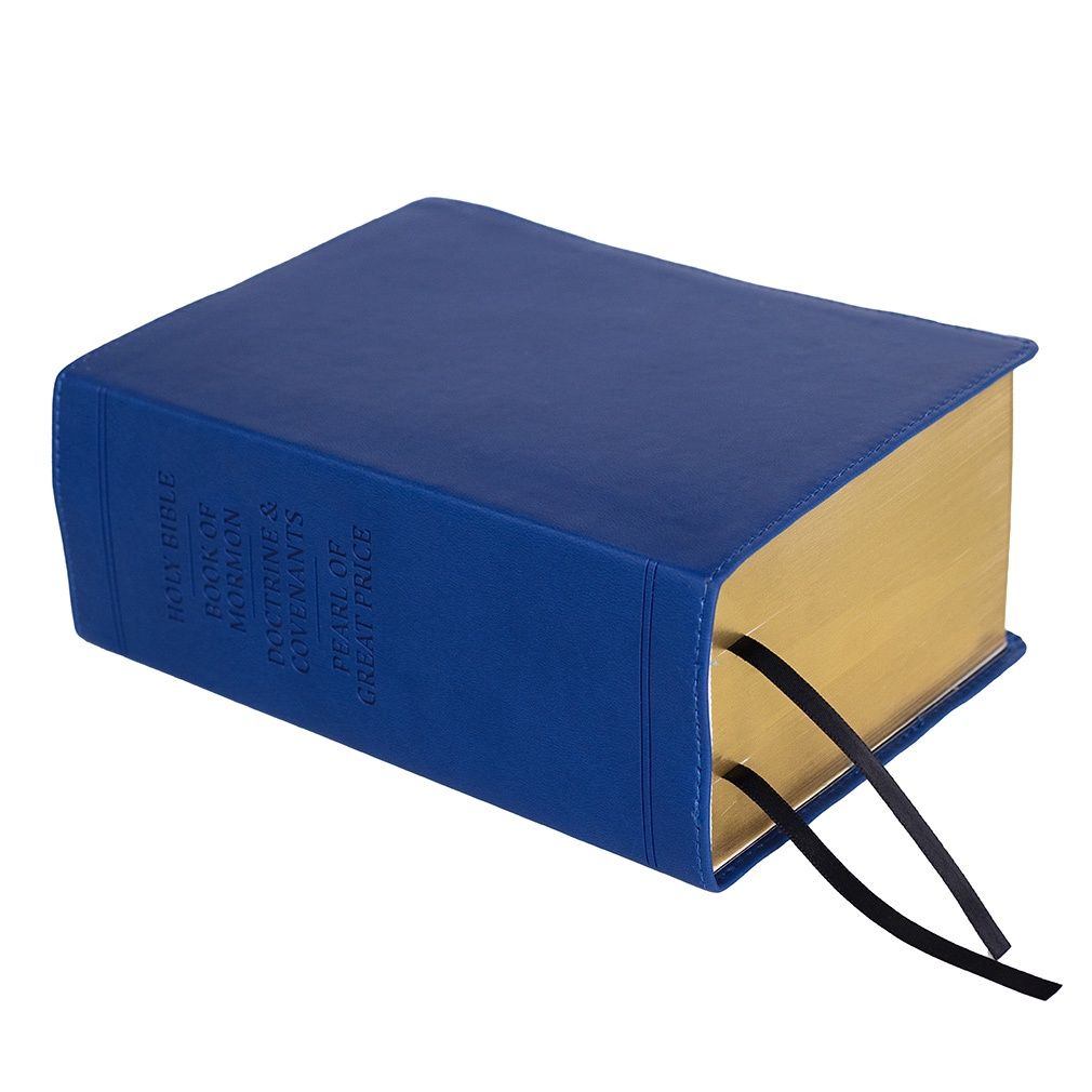 Hand-Bound Simulated Leather Quad - Mountain Blue