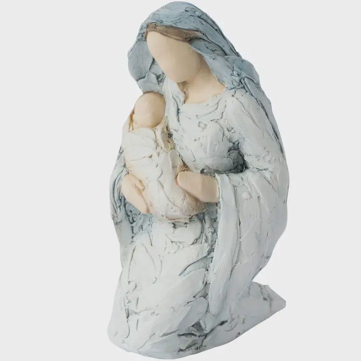 Mary &amp; Jesus Decorative Ornamental Nativity Figurine