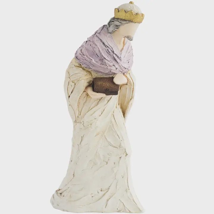 Wise Man Purple (Gold) Decorative Nativity Figurine
