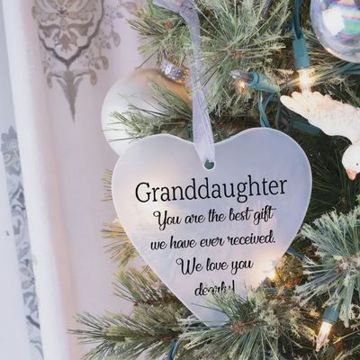 Glass Ornament Granddaughter, You Are