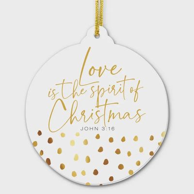 Christmas Ornament Spirit of Christmas - Gold