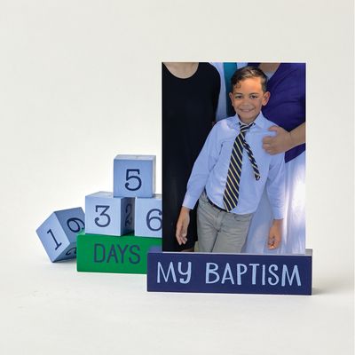 Baptism Countdown Block Set (Greens)