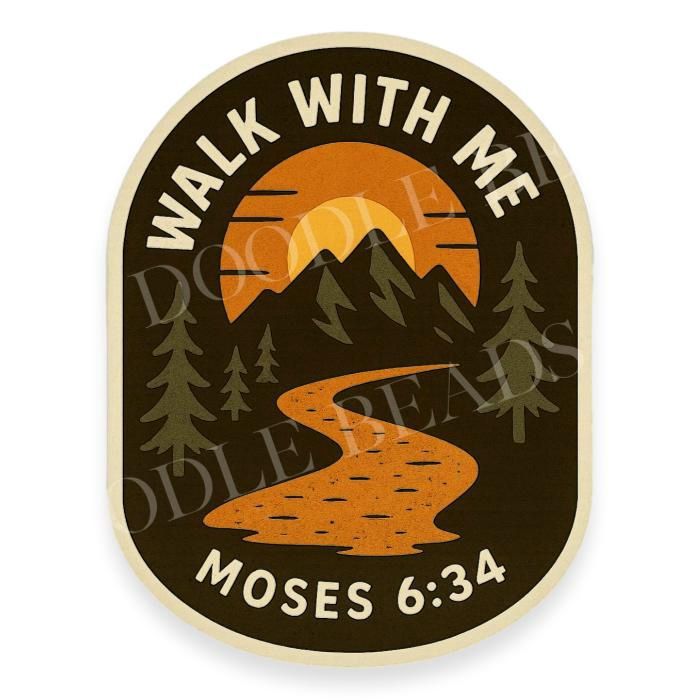 Walk With Me Vinyl Stickers, 2026 LDS Youth Theme, Design: Forest with Path