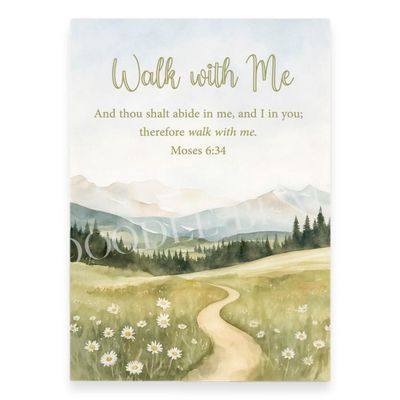 Walk With Me 2026 LDS Youth Theme Watercolor Art Prints, Meadow Print