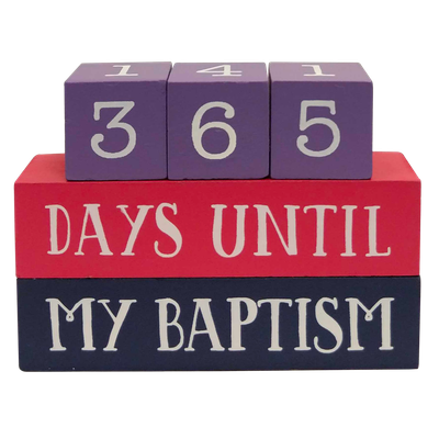 Baptism Countdown Block Set (Purples)