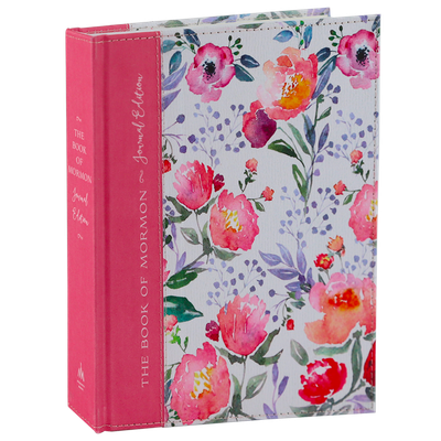 The Book of Mormon, Journal Edition. Pink Floral (No Index) Hardcover