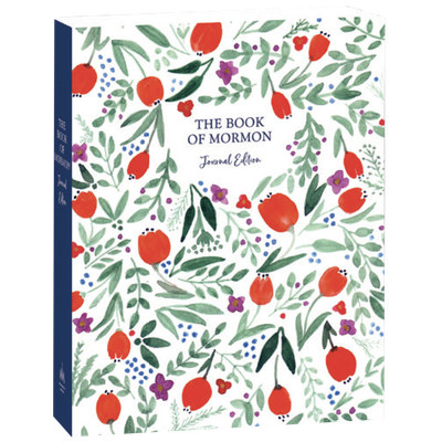 The Book of Mormon, Journal Edition, Red Floral (No Index)