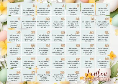 Lenten Calendar