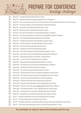 Prepare for  Conference Reading Challenge
