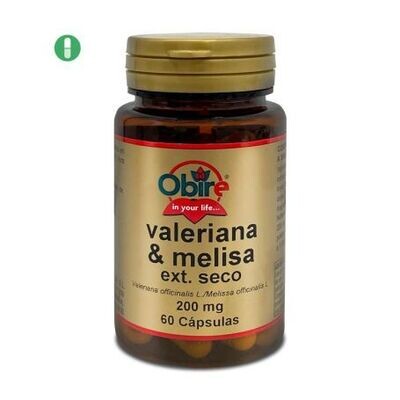 Valeriana y melisa 200 mg. (extracto seco)