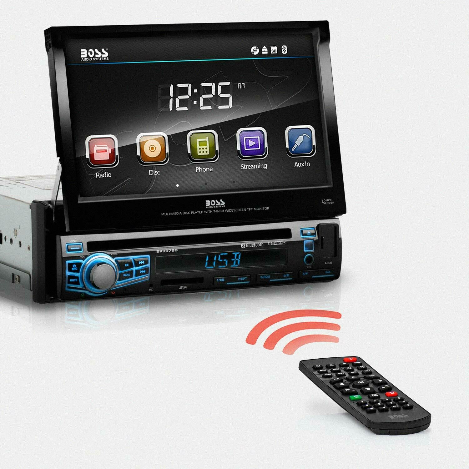BOSS Audio Systems BV9976B Car DVD Player Single Din, Bluetooth Audio