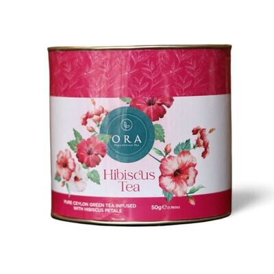 Hibiscus Tea Perfect Blend of Hibiscus Petals and Premium Ceylon Green Tea 50g