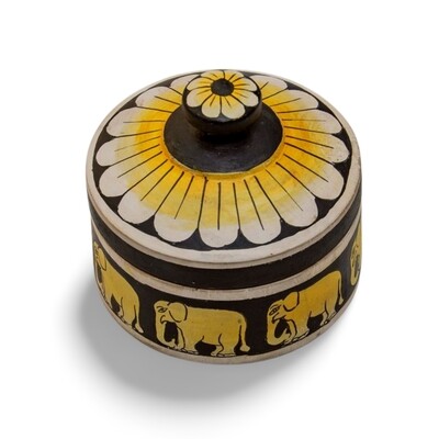 Exquisite Handcrafted Wooden Jewellery Box from Sri Lanka - A Burst of Colors and Tradition