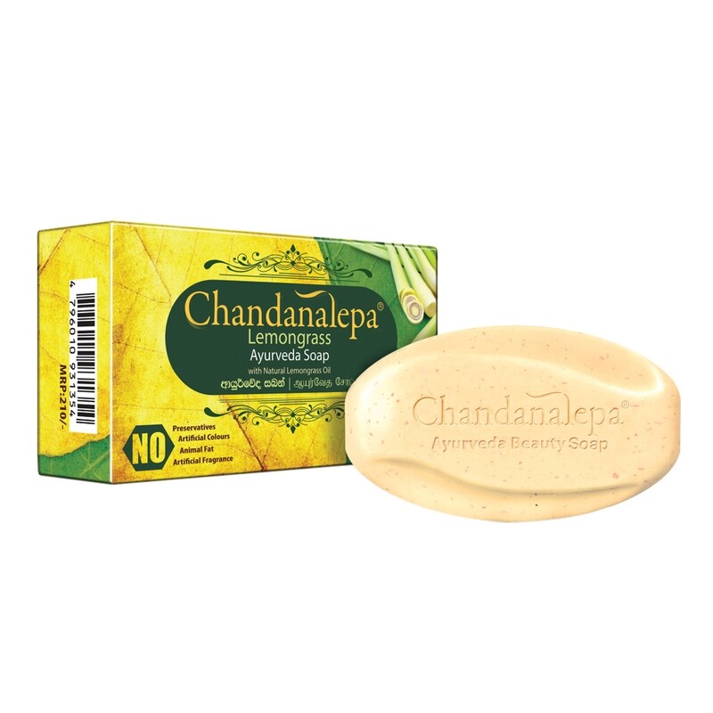 Lemongrass Harmony - Chandanalepa Herbal Soap for Refreshing Skin
